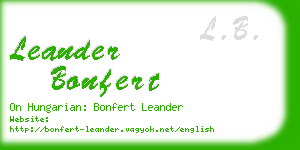 leander bonfert business card